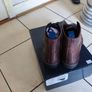 Ben ShermanMens Duke Leather Brogue Boots Waxy Brown Image 3