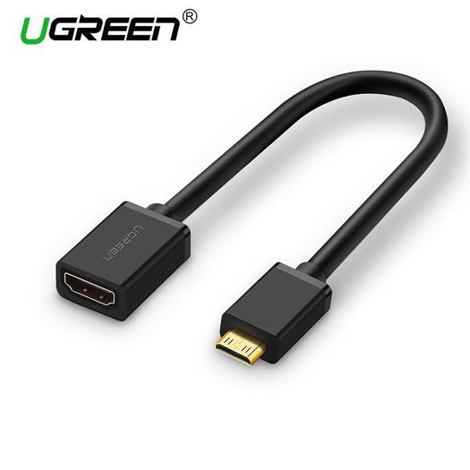 Ugreen Mini HDMI (Male) to HDMI (Female) 3D/UHD 4K@60Hz Bi-Directional Cable Adapter (Gold-Plated) (Brand New/Warranty)