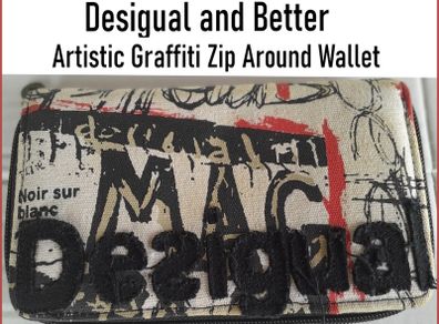 Desigual and Better Artistic Graffiti Zip Around Wallet