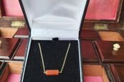 Carnelian Necklace 9ct Gold