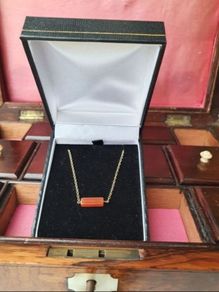 Carnelian Necklace 9ct Gold