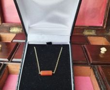 Carnelian Necklace 9ct Gold