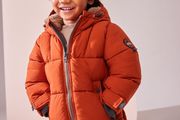 Next Baby Boys Rust Orange Winter Padded Coat 9-12 months