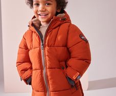 Next Baby Boys Rust Orange Winter Padded Coat 9-12 months