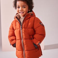 Next Baby Boys Rust Orange Winter Padded Coat 9-12 months