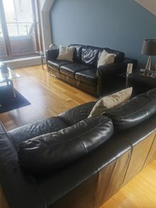 Pair of leather sofas