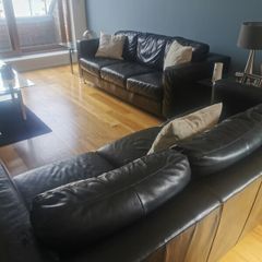 Pair of leather sofas