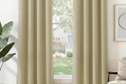 Blackout Curtains Thick Thermal Insulated Eyelet Curtains for Living Room, 274x229cm (HxW), Navy Blue, 2 Panels