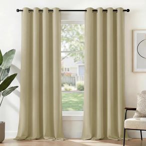 Blackout Curtains Thick Thermal Insulated Eyelet Curtains for Living Room, 274x229cm (HxW), Navy Blue, 2 Panels