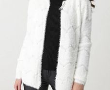 Lovely Cardigan with Pearls size 16 (with matching silver pin)