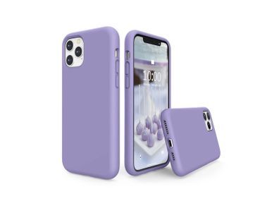 Liquid Silicone Case For iPhone 11 Pro Max Luxury Thin Soft Phone Cover New Lilac Purple  - FHT4IP11PMLK