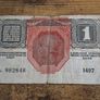 Austria-Hungary, 1 Krone banknote, 1 December 1916, circulated, with overprint - free standard postage Image 2