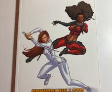 Marvel's Daughters Of The Dragon (2006) collecting Daughters Of The Dragon #1-6 by writers Justin Gray and Jimmy Palmiotti, and artist Khari Evans.