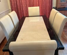 Marble table and chairs