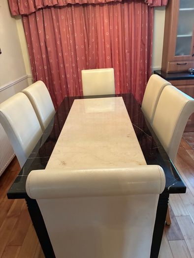 Marble table and chairs