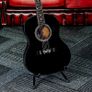 Full Size 4/4 Acoustic Guitar Steel String Pack Bundle for Beginners - 6 Months FREE Lessons, Bag, Picks and Spare Strings - Black Image 8