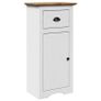 Bathroom Cabinet White and Brown Image 2