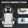 Gaming chair Ergonomic with Footrest PVC, Skin-Friendly, Mute, Low Noise, Racing seat, Foam seat cushion Image 7
