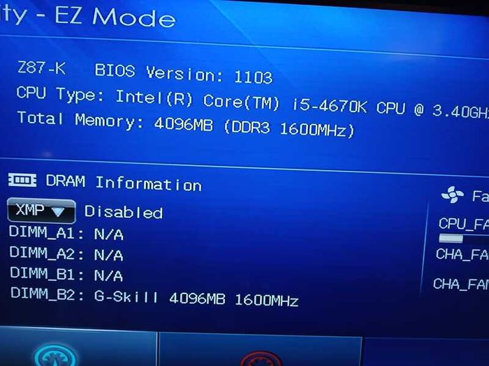 Asus asus z87k + Intel I5-4670k