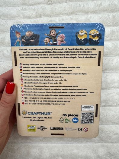 Crafthub Minion Despicable Me 4 Puzzle Despicably Cute Wooden Jigsaw Puzzle New Damaged Blister Please see photos