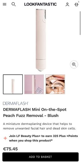 DERMAFLASH Mini On-the-Spot Peach Fuzz Removal - Blush BNIB