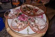Vintage Pink Bowl and Dishes