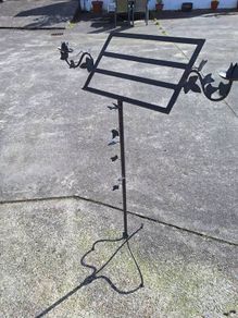 Wrought iron reading or music stand