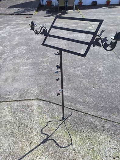 Wrought iron reading or music stand