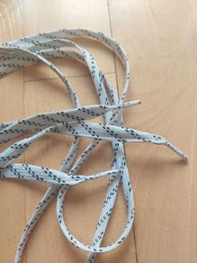 Tommy Hilfiger laces - white with navy fleck