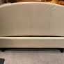 Very Sturdy Cream Leather 4Ft Small Double Bed Frame - Can Deliver Image 2