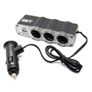 In Car Triple Socket USB Port 3-Way Multi Socket Auto Car Lighter Image 2