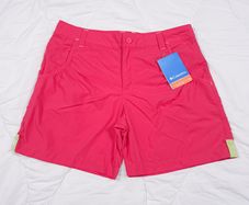 Columbia Pink Omni-Shade UPF 50 Outdoor Hiking Novelty Shorts 10UK/38EU/14-16 Youth