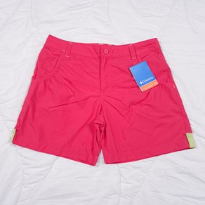 Columbia Pink Omni-Shade UPF 50 Outdoor Hiking Novelty Shorts 10UK/38EU/14-16 Youth