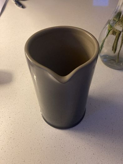 Le Creuset Stoneware 2 Tone Grey / Charcoal Milk Jug  400 ml capacity - as new