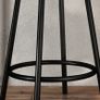 3-piece dining set with bar table and 2 chairs, small kitchen set with side shelves, MDF, metal, black Image 4