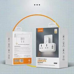 Ldnio 2 Way Power Socket 2usb + 1usb-c Port