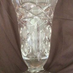 Vintage Waterford Crystal heavy etched  9 inches tall vase