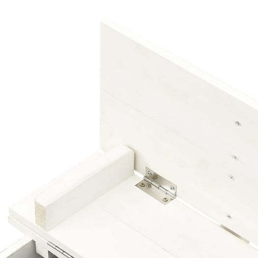 Sandbox Fir Wood White 95x90x15 cm