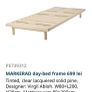 Double/single bed day bed frame markerad virgil abloh ikea painted black Image 8