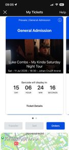 Luke Combs x2 11th July Amsterdam