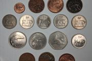 Collection of 1970s irish coins
