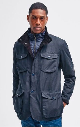 Barbour Ogston Wax Jacket Navy