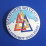 BUTTON BADGES x 2 (1 1/2" diameter) - HMS AJAX 25th anniversary 1955-1980 and Stainforth Ski Centre, Aldershot Image 3