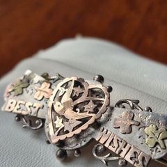 bird themed victorian sweetheart brooch best wishes.