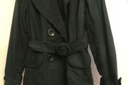 green trenchcoat style belted jacket size 10