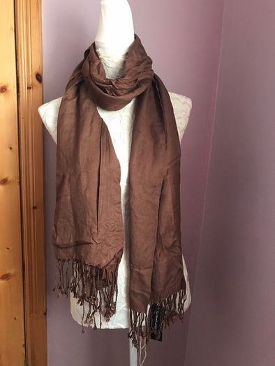 Norman Langstaff brown pashmina - New with tags