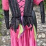 Multi Coloured Pink & Black Witch Costume & Witch Hat Image 6