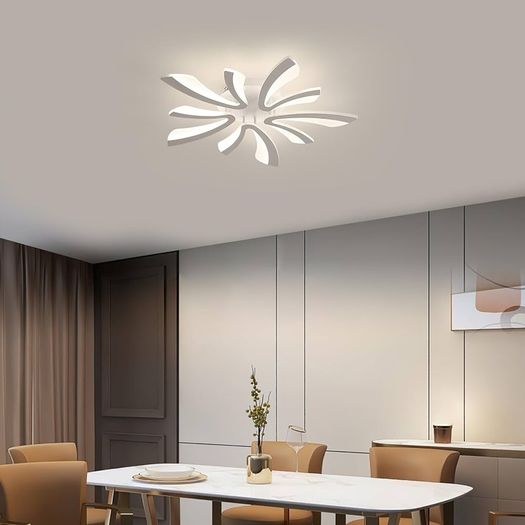 Ceiling Light Dimmable, LED Ceiling Lighting 48W 5400LM, 3000K-6500K, Acrylic Modern Lighting Fixture with Remote Control for Living Room Bedroom