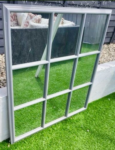 Mirror Large Wooden Grey Color {collection only}