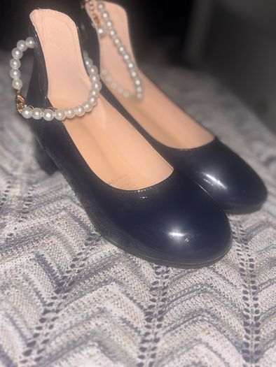 Brand new navy girls shoe with heel size 11 & size 13